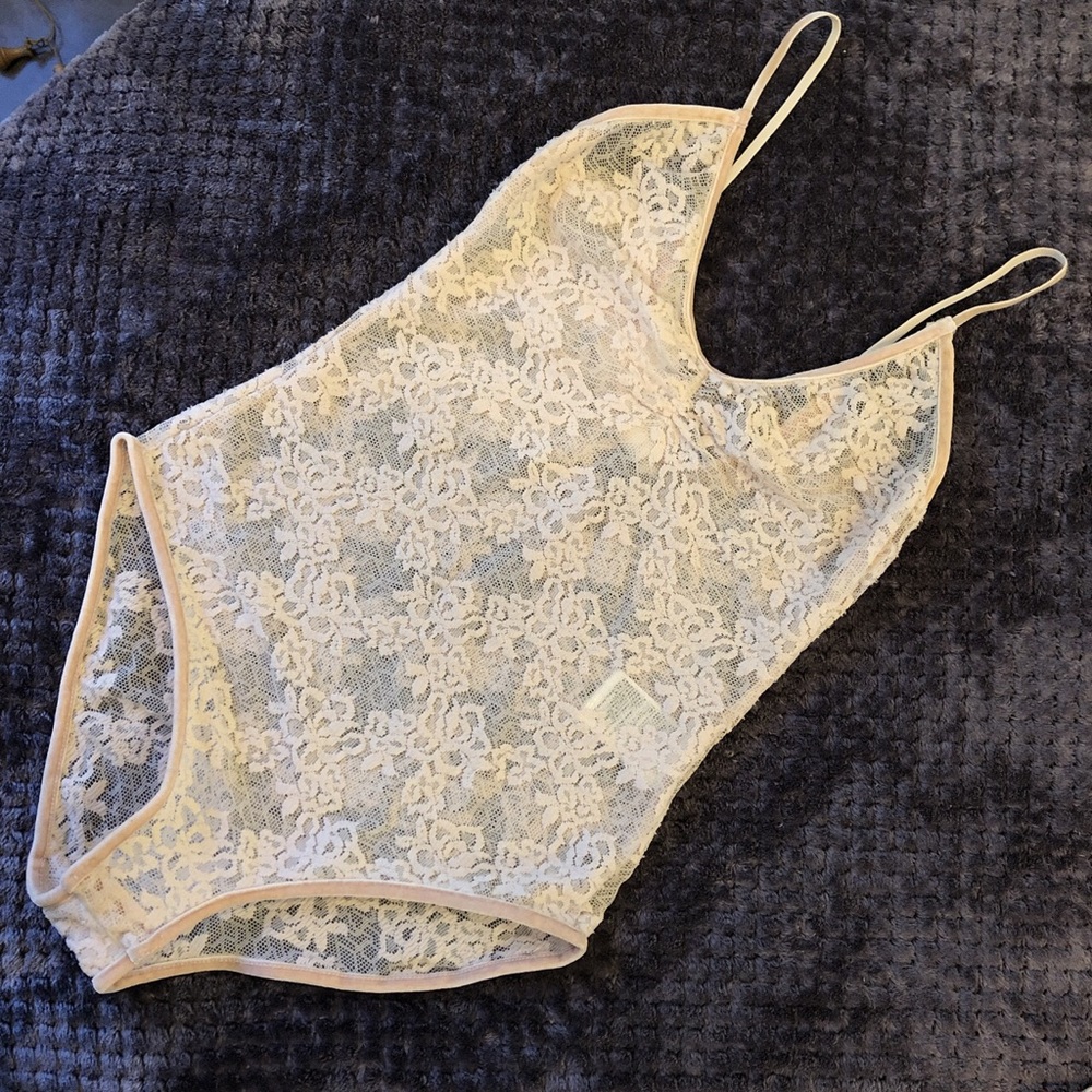 soft pink h&m lingerie lace one piece